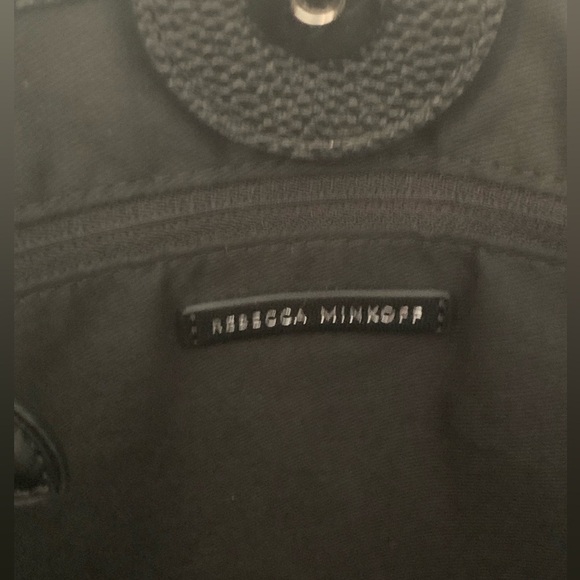 Rebecca Minkoff Chain Tote Pebble Leather Carryall Bag Black Large NWOT - Picture 9 of 15